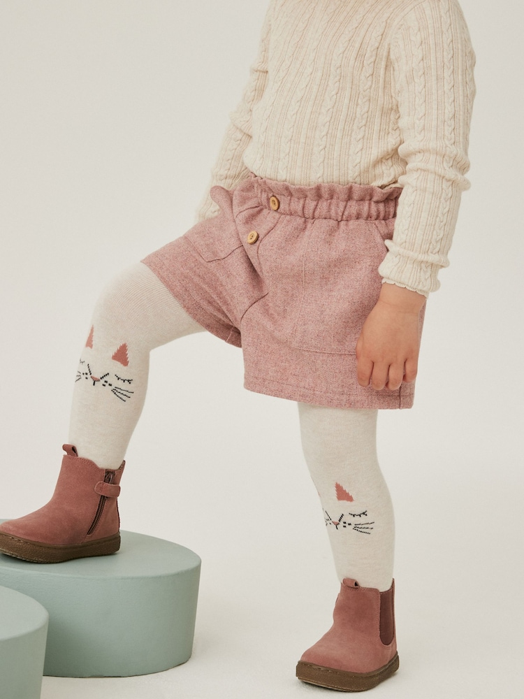 Pink Pull-on Shorts & Tights Set (3mths-7yrs) - Image 1 of 7 Pink Pull-on Shorts & Tights Set (3mths-7yrs) - Image 1 of 7