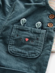 modra - Corduroy hlače z naprsnikom in naramnicami 3 Pieces Set (3m-7let) - Slika 9 iz 9