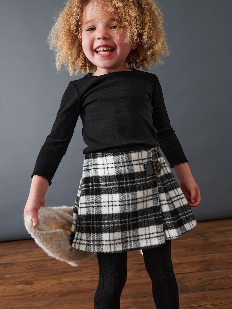 Black/White Kilt Skirt & Tights Set (3mths-10yrs) - Image 1 of 8