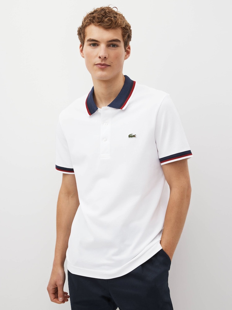 Lacoste Contrast Collar Polo Shirt - Image 1 of 4