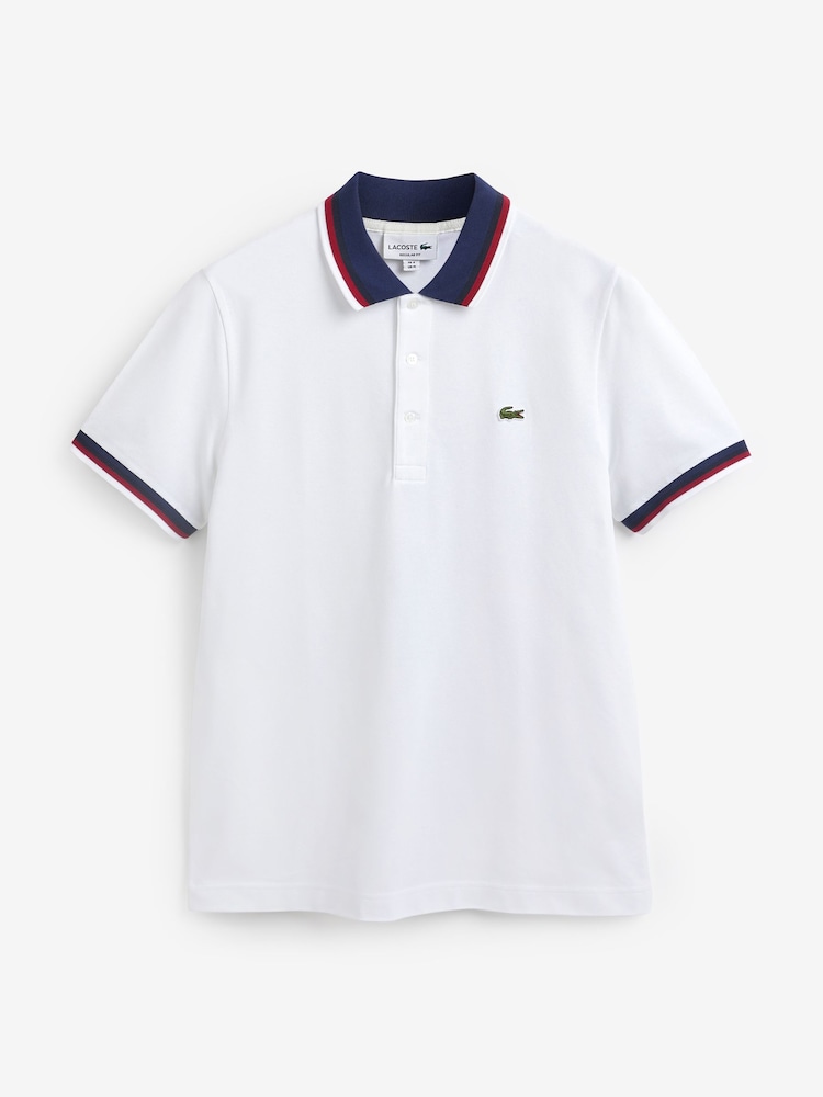 Lacoste Contrast Collar Polo Shirt - Image 4 of 4