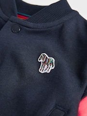 Paul Smith Junior dojenček dečki Navy Artist črtast; progast Paneled bomber jakna; Komplet suknjič in lahkih hlač za prosti čas - Slika 3 iz 5
