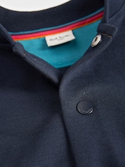 Paul Smith Junior dojenček dečki Navy Artist črtast; progast Paneled bomber jakna; Komplet suknjič in lahkih hlač za prosti čas - Slika 5 iz 5