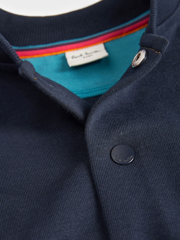 Paul Smith Junior dojenček dečki Navy Artist črtast; progast Paneled bomber jakna; Komplet suknjič in lahkih hlač za prosti čas - Slika 5 iz 5