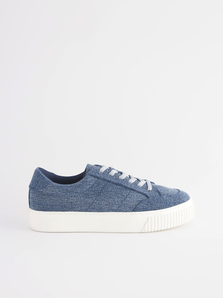 Denim Chunky Trainers - Image 1 of 5 Denim Chunky Trainers - Image 1 of 5
