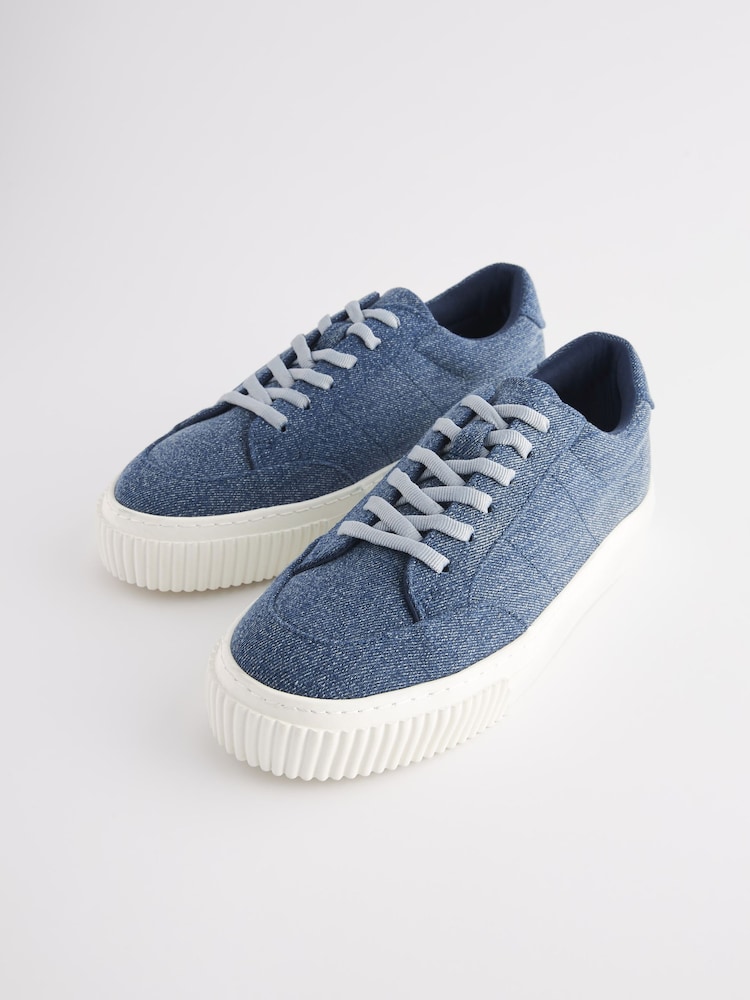 Denim Chunky Trainers - Image 3 of 5