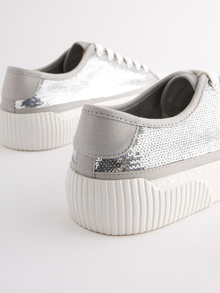 Silver Chunky Trainers - Image 7 of 7 Silver Chunky Trainers - Image 7 of 7