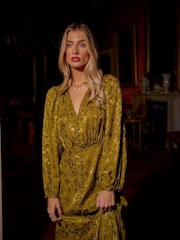Another Sunday Button Through Jacquard Midi Dress - Image 2 of 7