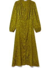 Another Sunday Button Through Jacquard Midi Dress - Image 5 of 7