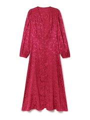 Another Sunday Button Through Jacquard Midi Dress - Image 5 of 7