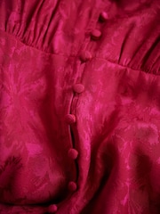 Another Sunday Button Through Jacquard Midi Dress - Image 7 of 7