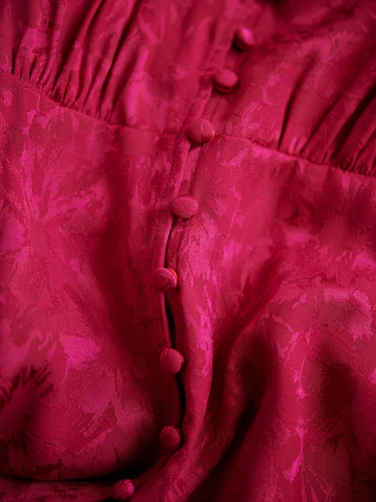 Another Sunday Button Through Jacquard Midi Dress - Image 7 of 7