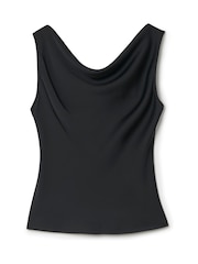 Another Sunday Satin Sleeveless Cowl Cami Top - Image 6 of 8