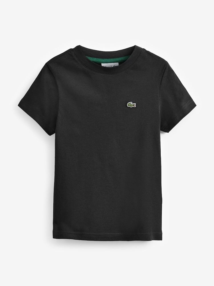 Черный - Lacoste Plain Jersey T-Shirt - Изображение 1 из 3