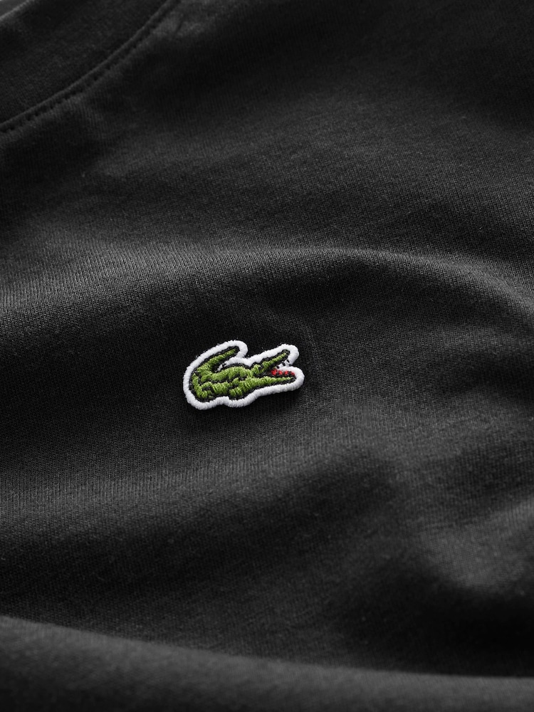 Черный - Lacoste Plain Jersey T-Shirt - Изображение 3 из 3