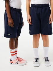 Azul - Pantalones cortos de felpa de algodón cepillado de Lacoste - Imagen 3 de 4