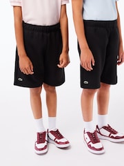 Negro - Pantalones cortos de felpa de algodón cepillado de Lacoste - Imagen 2 de 4