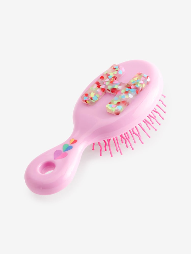 Bright Pink H Initial Hairbrush - Image 1 of 3 Bright Pink H Initial Hairbrush - Image 1 of 3