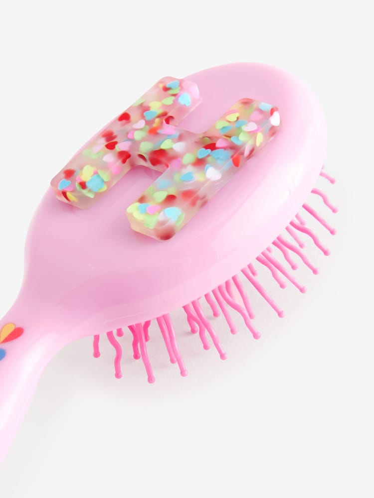 Bright Pink H Initial Hairbrush - Image 3 of 3 Bright Pink H Initial Hairbrush - Image 3 of 3