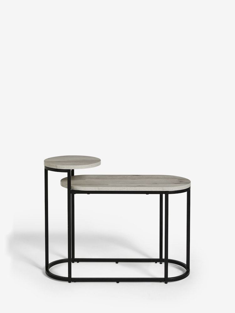Grey Bronx Oak Effect Side Table - Image 2 of 6