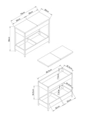 Grey Bronx Oak Effect Side Table - Image 3 of 13
