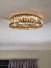 Smoke Grey Aria Large Flush Fitting Ceiling Light - Image 1 of 7