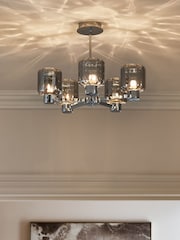 Chrome Jensen 5 Light Flush Fitting Ceiling Light - Image 1 of 6