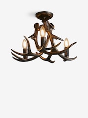 Black Antler 3 Light Ceiling Light Fitting - Image 6 of 6
