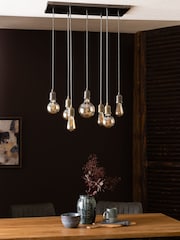 Pewter Grey Chicago 7 Light Linear Pendant Ceiling Light - Image 2 of 6