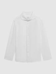 Reiss White Ruban Linen Cutaway Collar Shirt - Image 2 of 6