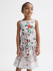 Reiss Ivory Print Marcie 9-12 yrs Printed Strappy Dress - Image 1 of 6