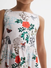 Reiss Ivory Print Marcie 9-12 yrs Printed Strappy Dress - Image 4 of 6