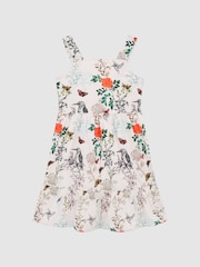 Reiss Ivory Print Marcie 4-9 yrs Printed Strappy Dress - Image 2 of 6