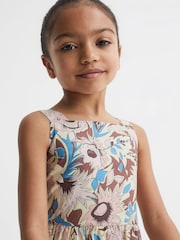Reiss Lilac Marcie 9-12 yrs Printed Strappy Dress - Image 4 of 6