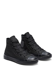 Converse Black High Top Junior Trainers - Image 3 of 6