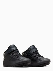 Converse Black Leather Infant 1V Malden Trainers - Image 3 of 9