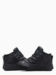 Converse Black Leather Infant 1V Malden Trainers - Image 4 of 9