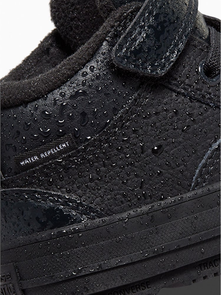 Converse Black Leather Infant 1V Malden Trainers - Image 9 of 9