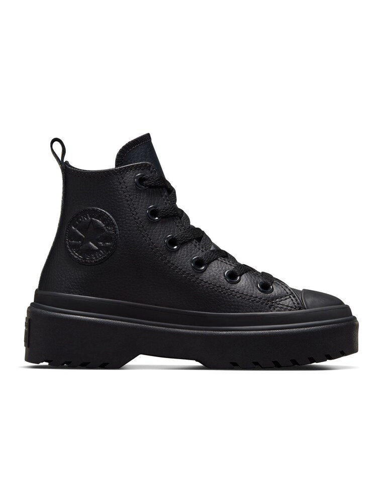 Converse Black Junior All Black Lugged Lift Trainers - Image 1 of 7