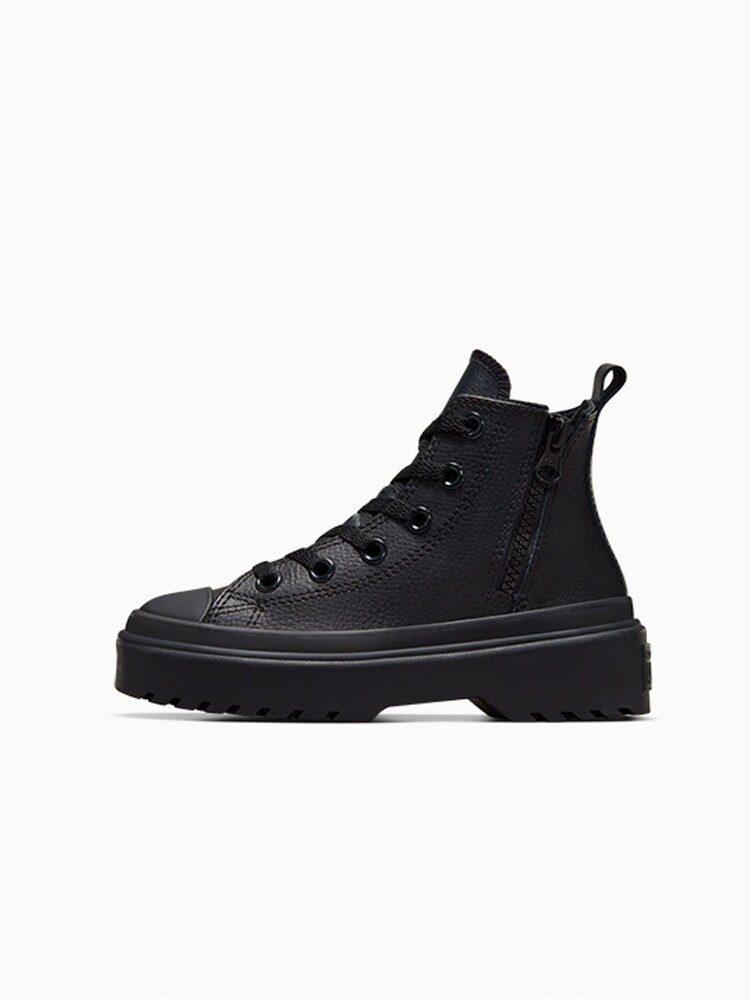 Converse Black Junior All Black Lugged Lift Trainers - Image 2 of 7