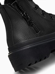 Converse Black Junior All Black Lugged Lift Trainers - Image 7 of 7