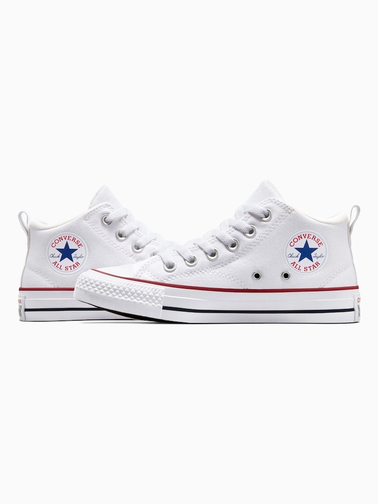 Converse White Malden Street Youth Trainers - Image 6 of 8