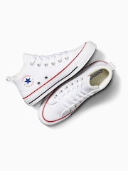 Converse White Malden Street Youth Trainers - Image 7 of 8