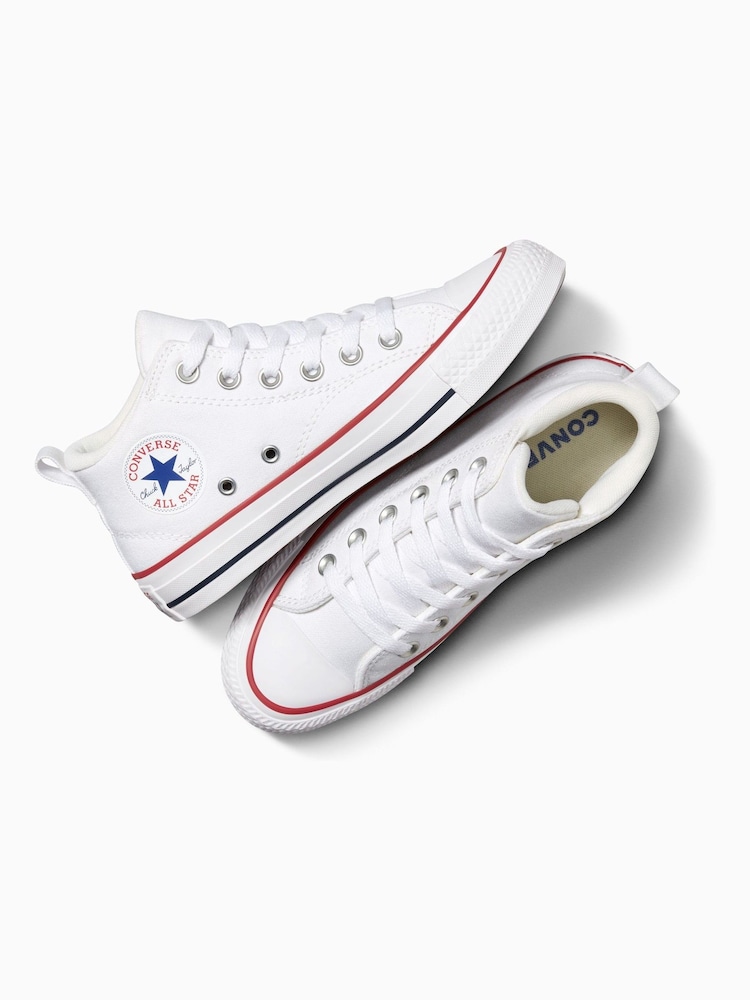Converse White Malden Street Youth Trainers - Image 8 of 8