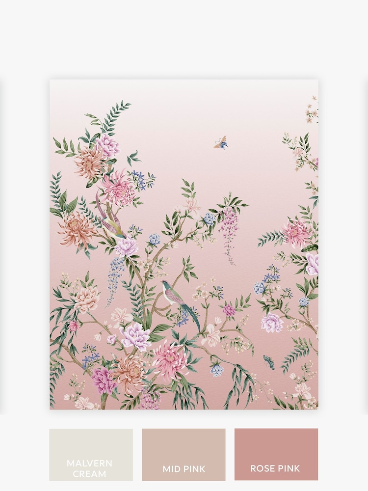 Pink Emporium Floral 3M Mural - Image 2 of 3