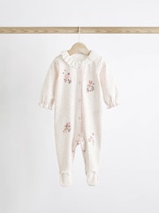 Pink Bunny Floral Baby Character Sleepsuits 3 Pack (0-3yrs) - Image 4 of 12