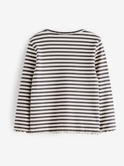 Monochrome Ribbed Long Sleeve Tops 5 Pack (3mths-7yrs) - Image 3 of 3