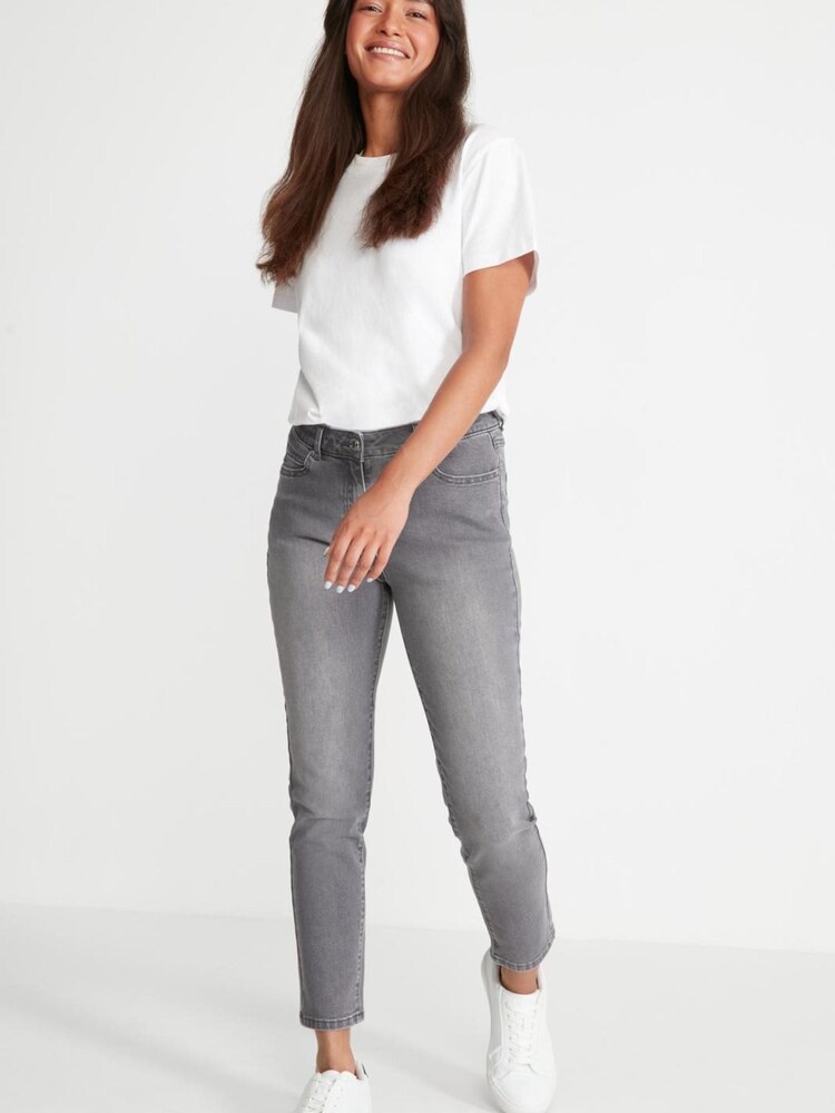 M&Co Petite Slim Grey Supersoft Jeans - Image 1 of 6