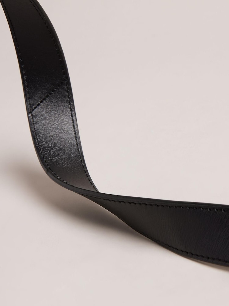 Ted Baker Chelt Black Twisted Buckle Belt - Image 2 of 3