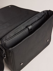 Ted Baker Black Wayvon House Check PU Messenger Bag - Image 4 of 5